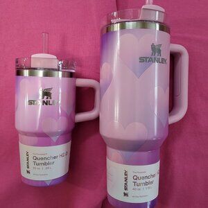 Stanley Valentine's Day Tumbler Set - Pink Hearts, 40 oz & 20 oz, FREE SHIPPING!